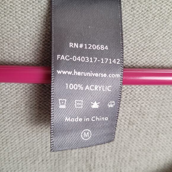 Princess Mononoke San's wolf mask intarsia print sweater Size Medium grey - Picture 7 of 7